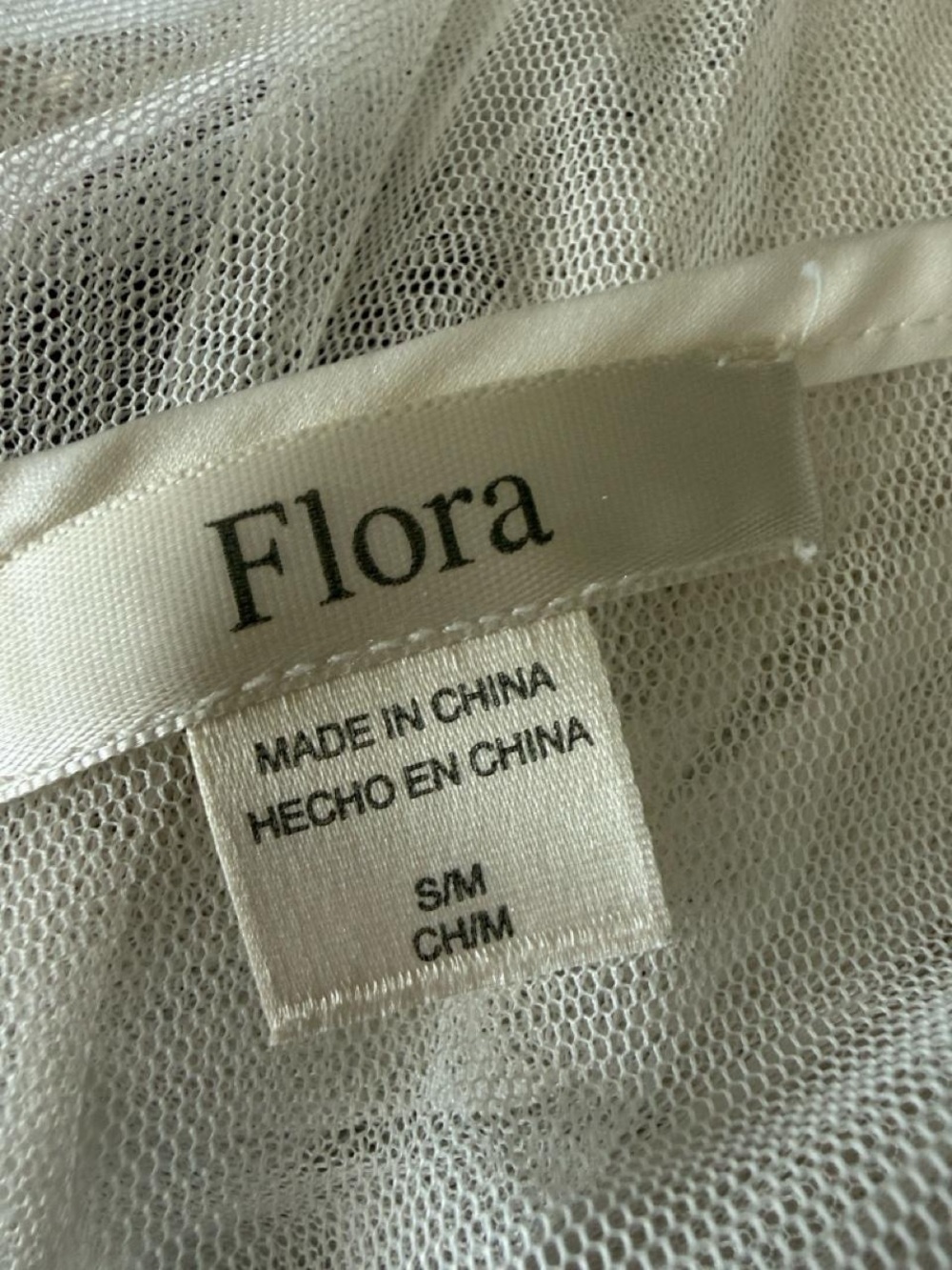 Ivory Mesh Bridal Robe - Picture 8 of 8
